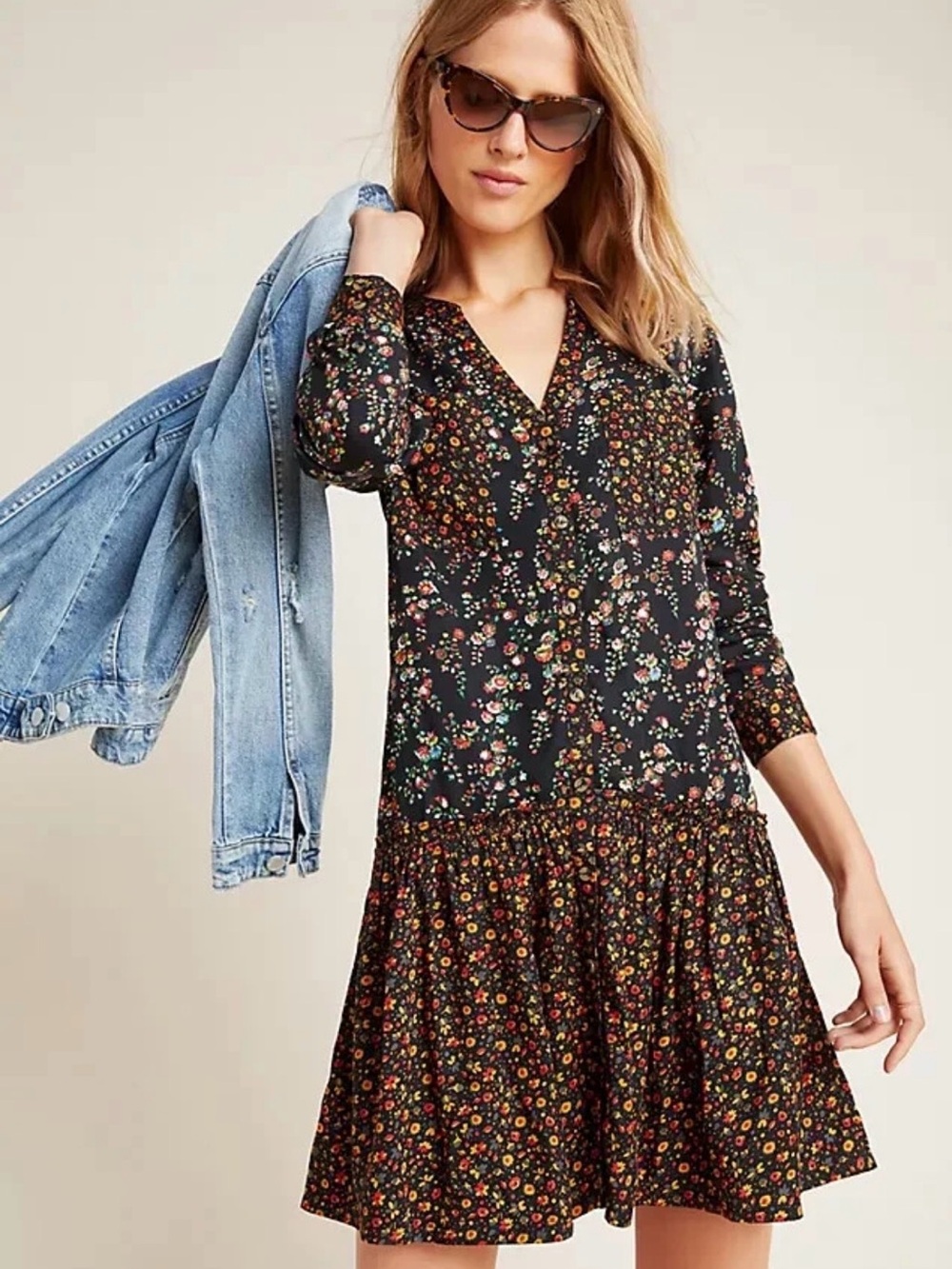 NWOT Maeve Marlie Button-Front Tunic Dress, Size 14P